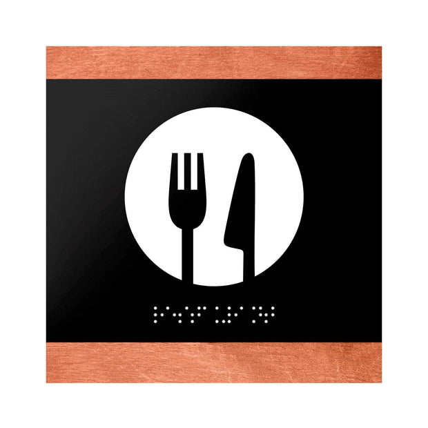 Information signs Kitchen Door Sign: Wood Sign — "Buro" Design