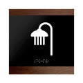 Information signs Wood Door Sign for Shower Room - "Buro" Design - Photo #1
