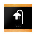 Information signs Wood Door Sign for Shower Room - "Buro" Design - Photo #2
