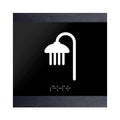 Information signs Wood Door Sign for Shower Room - "Buro" Design - Photo #3