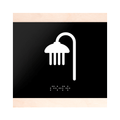 Information signs Wood Door Sign for Shower Room - "Buro" Design - Photo #4