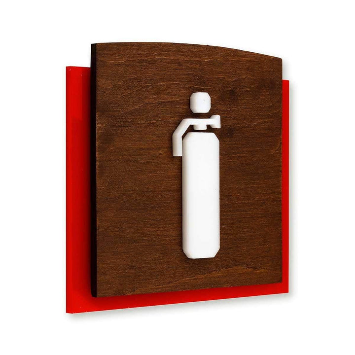 Information signs Wood Extinguisher Fire Safety Sign for Office - "Scandza" Design