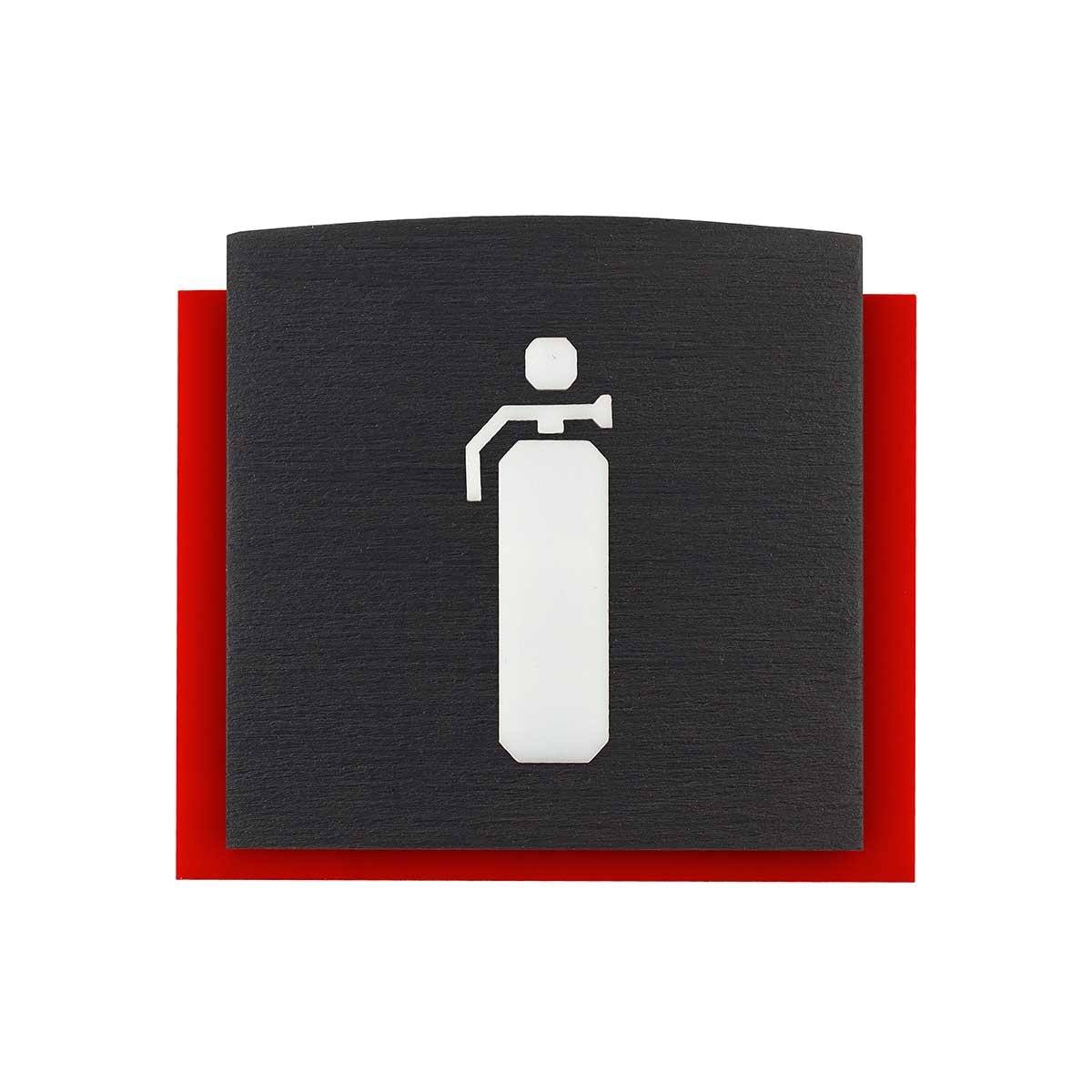 Wood Extinguisher Fire Safety Sign for Office Information signs Anthracite Gray Bsign