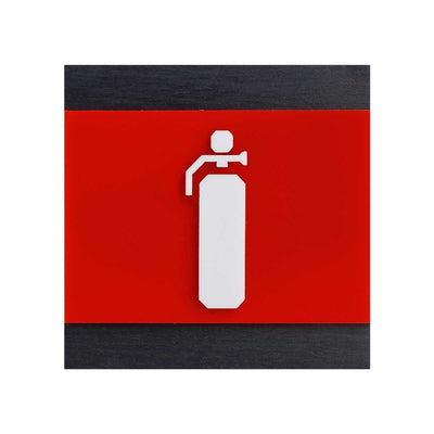 Extinguisher Fire Safety Wooden Wall Sign Information signs Anthracite Gray Bsign