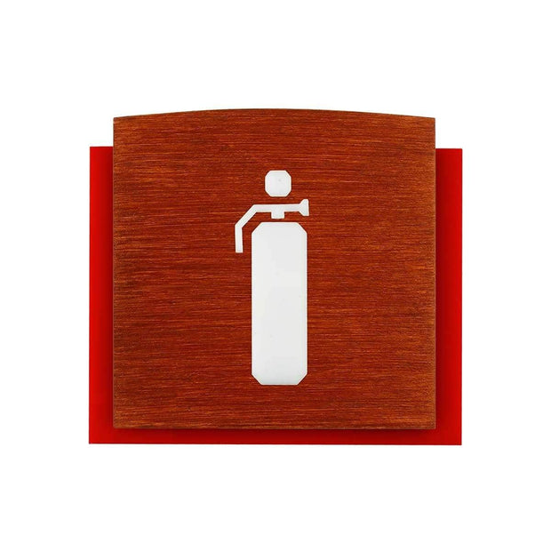 Information signs Wood Extinguisher Fire Safety Sign for Office - "Scandza" Design