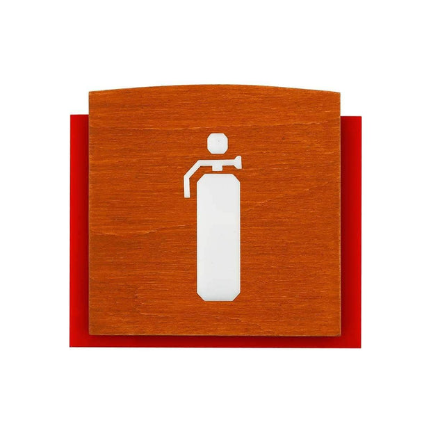 Information signs Wood Extinguisher Fire Safety Sign for Office - "Scandza" Design