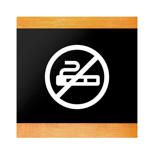Information signs Wood No Smoking Signage - "Buro" Design
