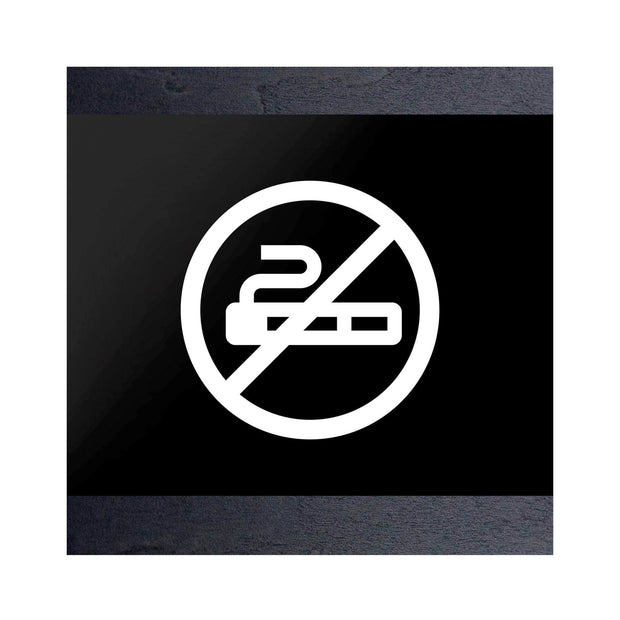 Information signs Wood No Smoking Signage - "Buro" Design