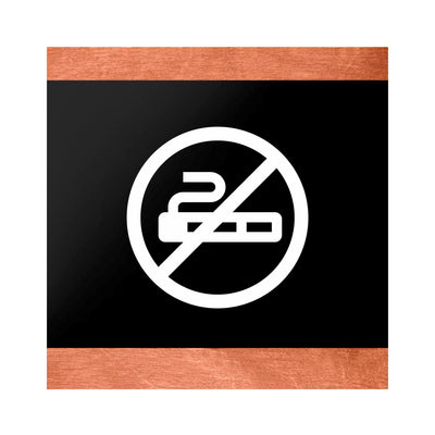 Wood No Smoking Signage - "Buro" Design