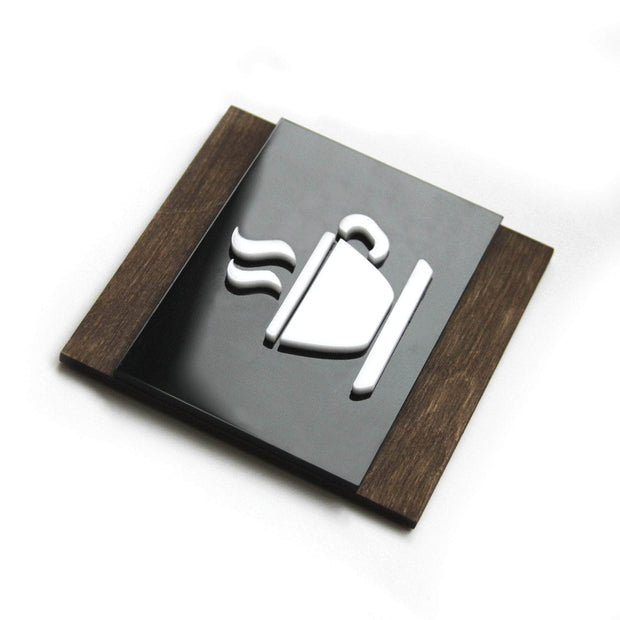 Information signs Wood No Smoking Signage - "Buro" Design