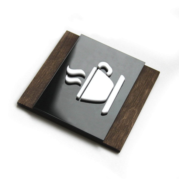 Information signs Wooden Door Signs for Kitchen - "Buro" Design