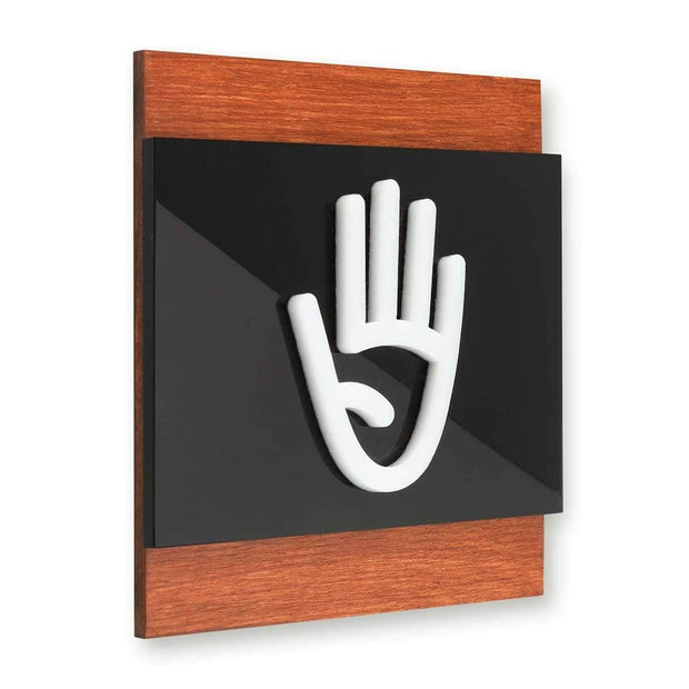 Information signs Employees Only Wooden Door Signs - "Buro" Design