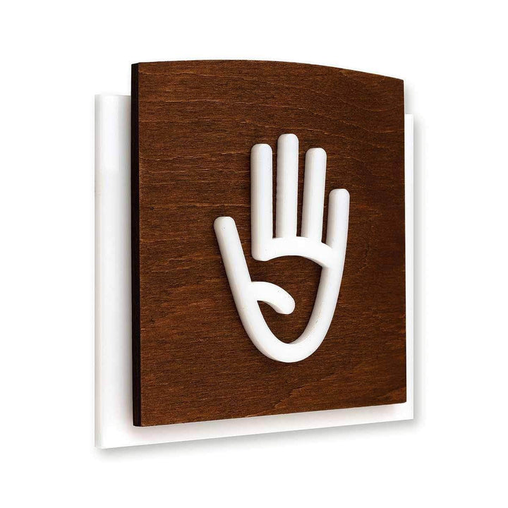Information signs Staff Only Wooden Sign for Door - "Scandza" Design
