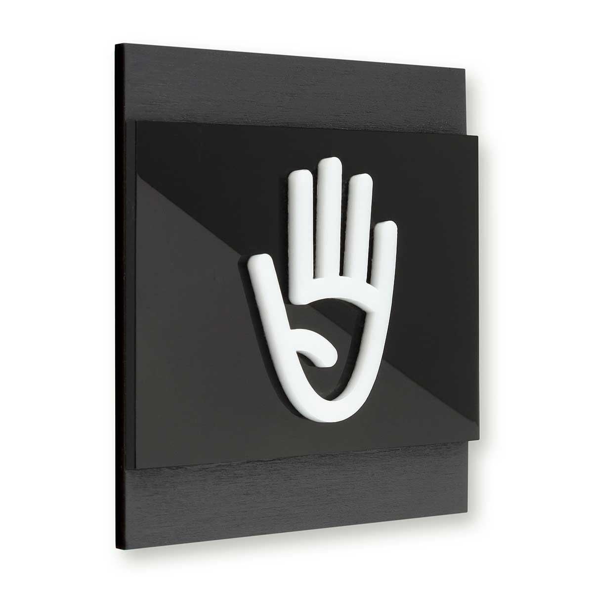 Employees Only Wooden Door Signs Information signs Anthracite Gray Bsign