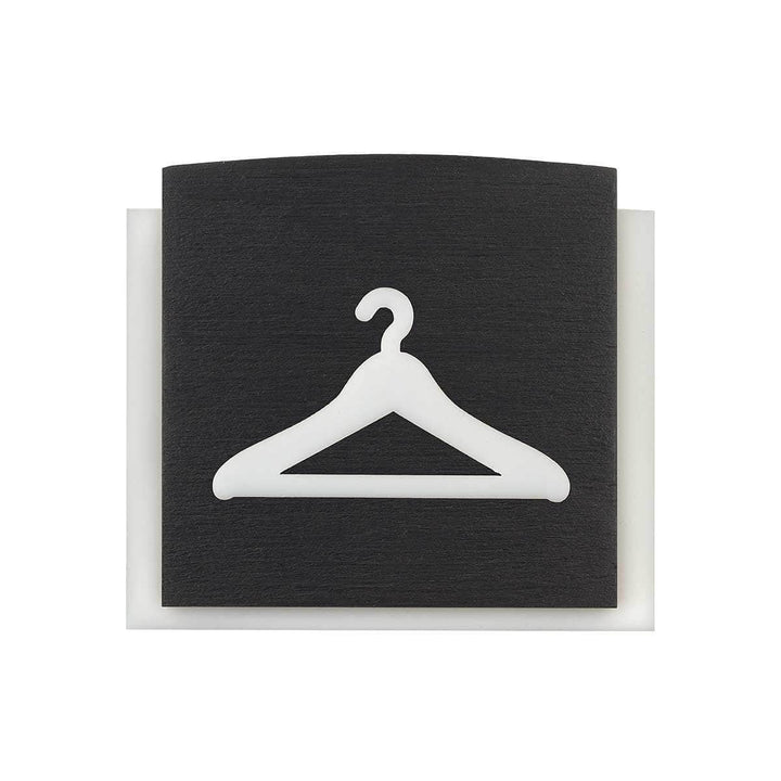 Information signs Wardrobe Wooden Door Sign - "Scandza" Design