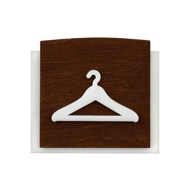 Information signs Wardrobe Wooden Door Sign - "Scandza" Design