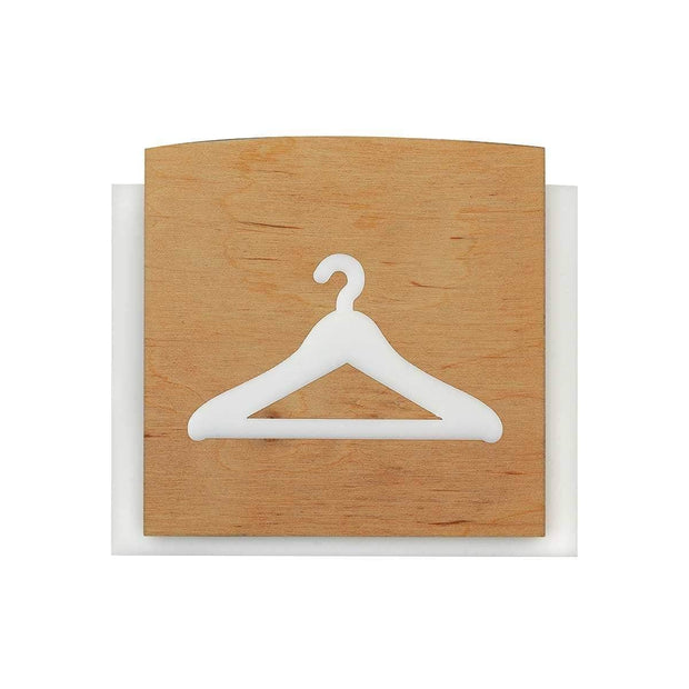 Information signs Wardrobe Wooden Door Sign - "Scandza" Design