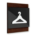 Information signs Wooden Sign with Hanger Pictogram for Wardrobe - "Buro" Design - Photo #7