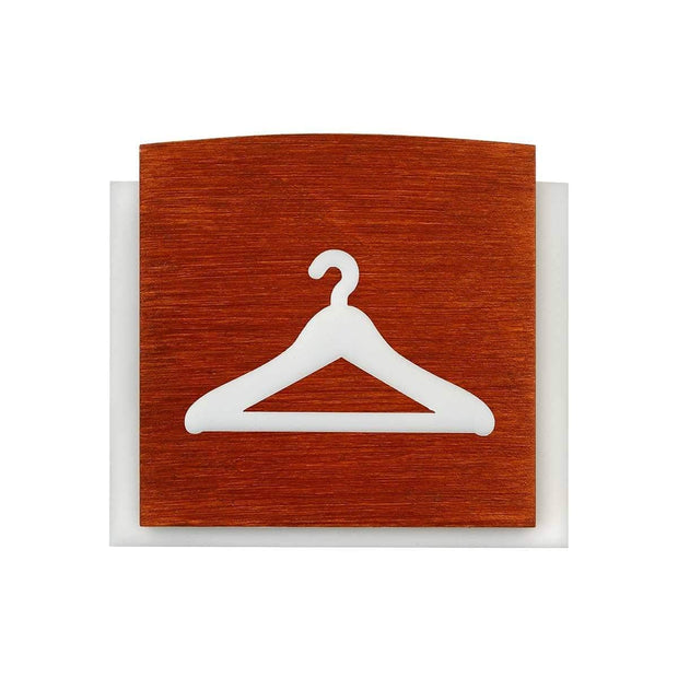 Information signs Wardrobe Wooden Door Sign - "Scandza" Design