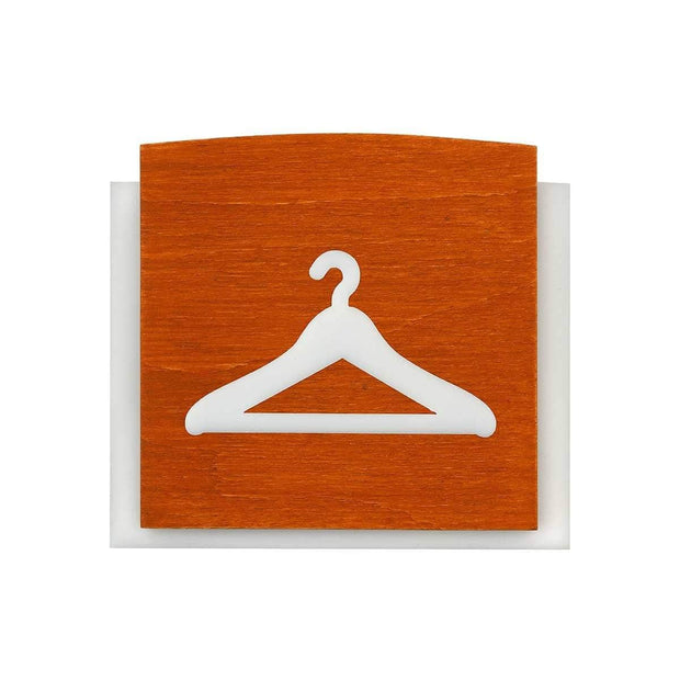 Information signs Wardrobe Wooden Door Sign - "Scandza" Design