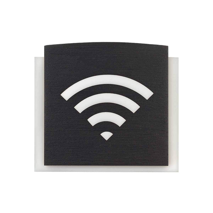 Information signs Wooden Wi-Fi Plate for Waiting Room - "Scandza" Design