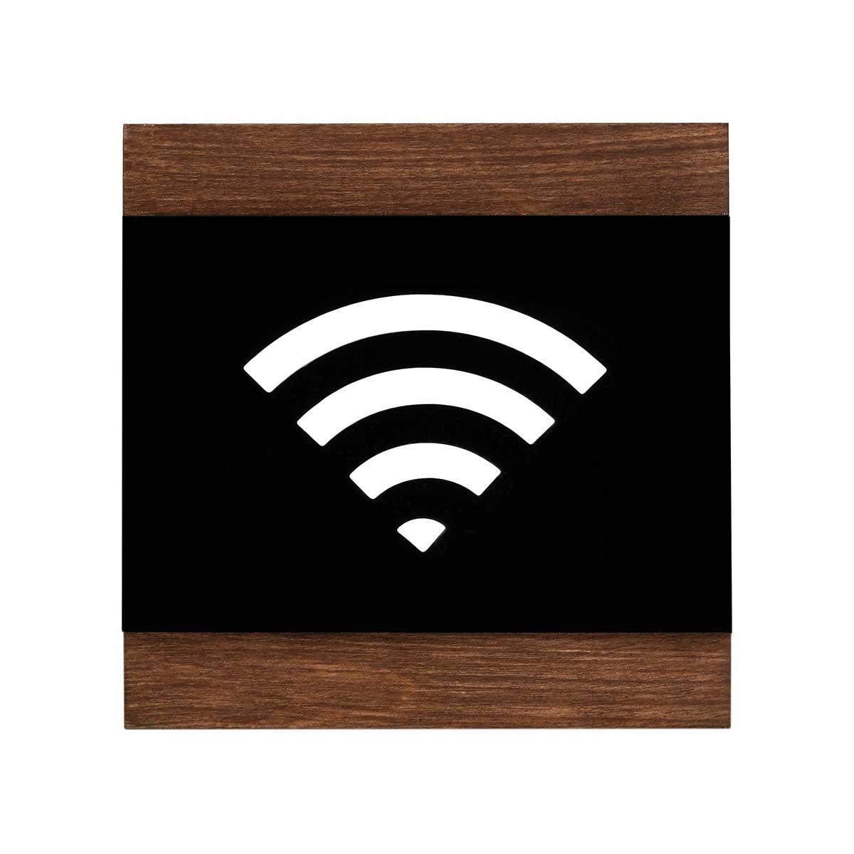 Wooden Wi-Fi Wall Signs Information signs Indian Rosewood Bsign