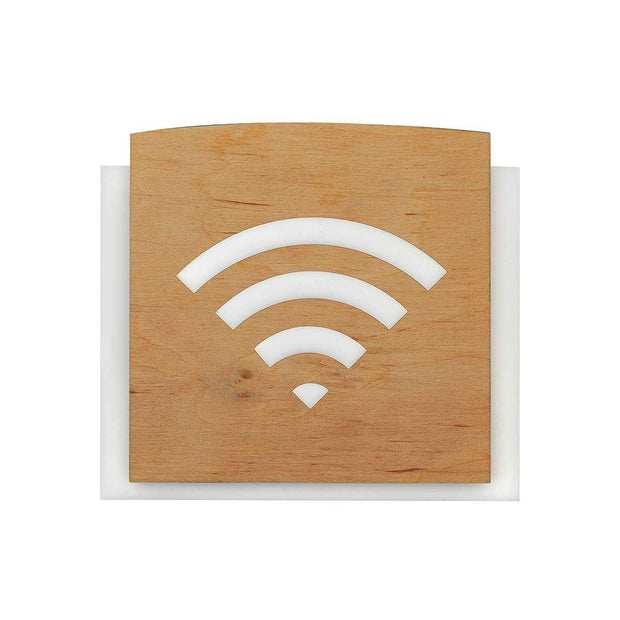 Information signs Wooden Wi-Fi Plate for Waiting Room - "Scandza" Design