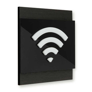 Wooden Wi-Fi Wall Signs Information signs Dark Wenge Bsign