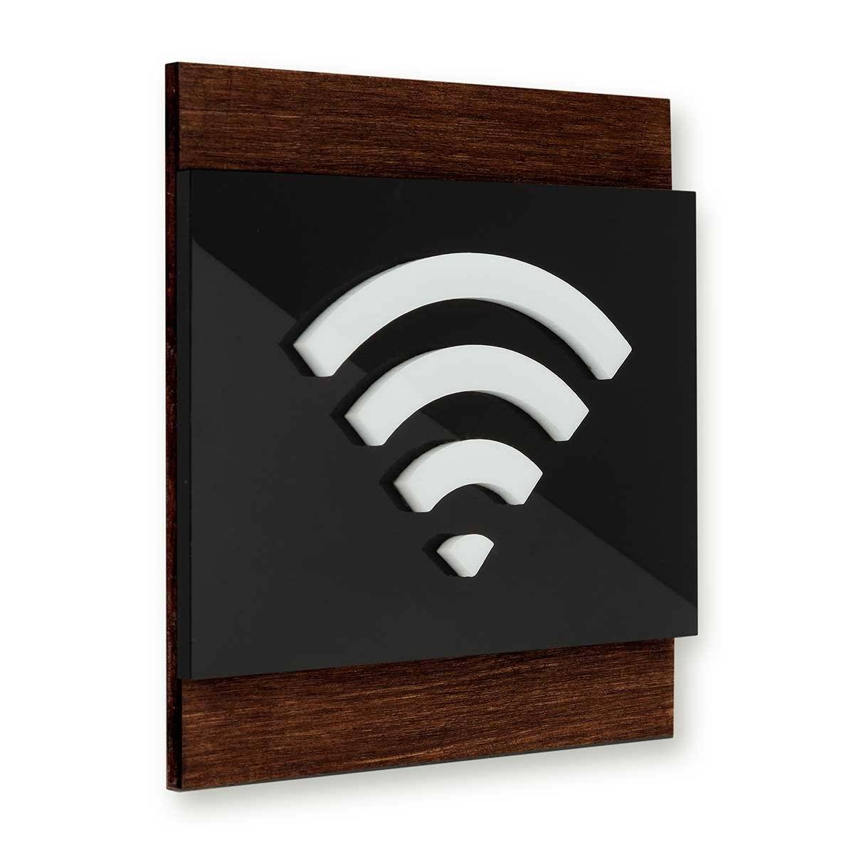  Wooden Wi-Fi Wall Signs Information signs Indian Rosewood Bsign