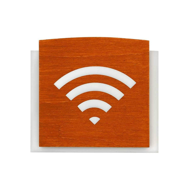 Information signs Wooden Wi-Fi Plate for Waiting Room - "Scandza" Design