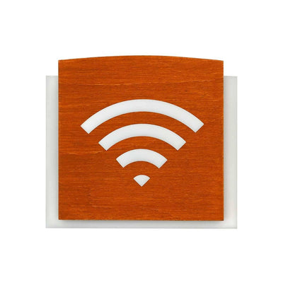 Wooden Wi-Fi Plate for Waiting Room Information signs Walhunt Bsign