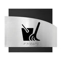 Information signs Wood & Steel Cleaning Room Sign - "Wave" Design - Photo #3