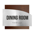 Information signs Wood & Steel Dining Room Plate - "Wave" Design - Photo #1