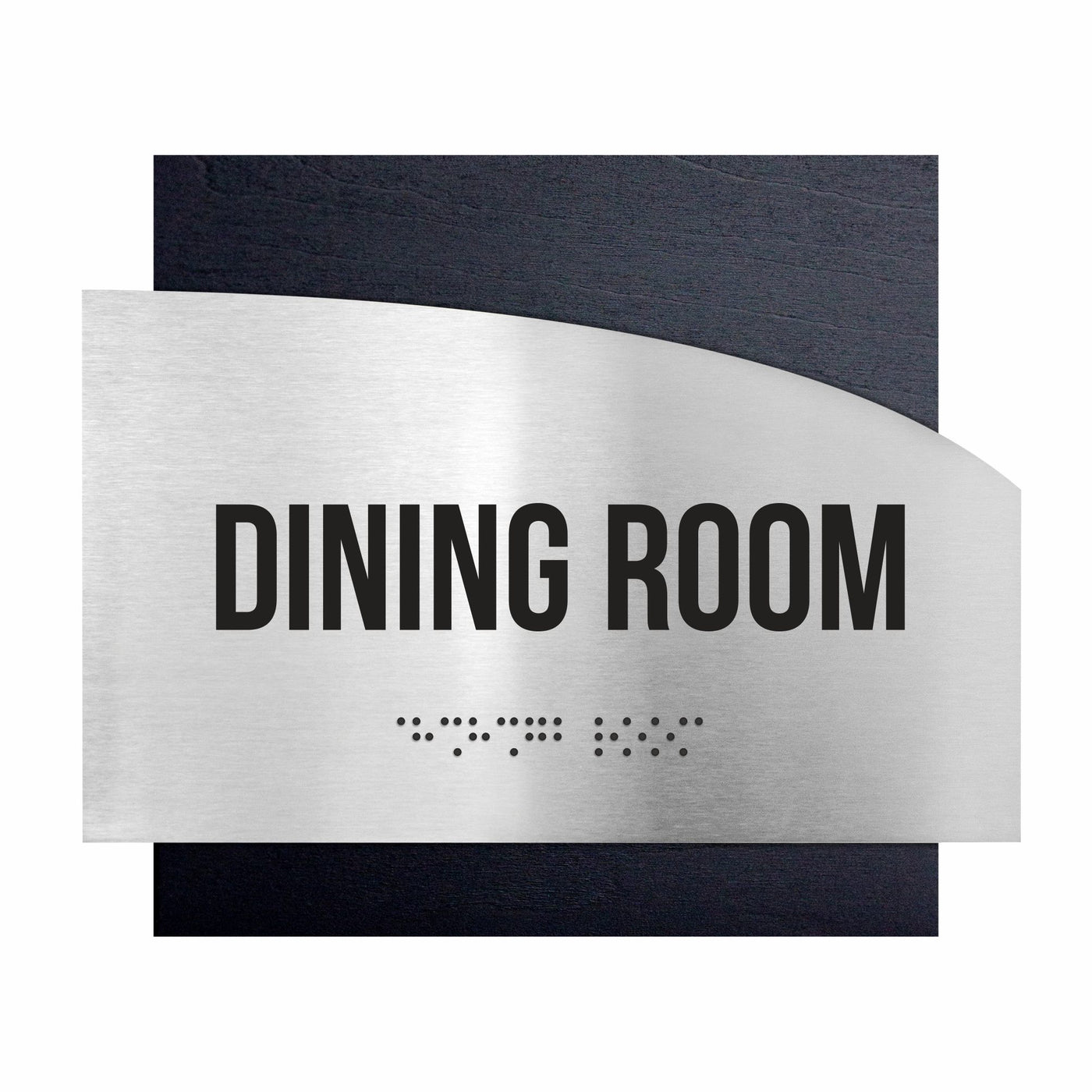 Wood & Steel Dining Room Plate "Wave" Design