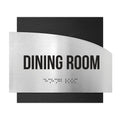 Information signs Wood & Steel Dining Room Plate - "Wave" Design - Photo #3