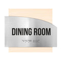 Information signs Wood & Steel Dining Room Plate - "Wave" Design - Photo #4