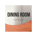 Information signs Dining Room Sign: Wood & Stainless Steel Plate with Inscription — "Jure" Design - Photo #1