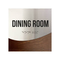Information signs Dining Room Sign: Wood & Stainless Steel Plate with Inscription — "Jure" Design - Photo #3