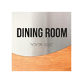 Information signs Dining Room Sign: Wood & Stainless Steel Plate with Inscription — "Jure" Design - Photo #5
