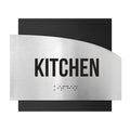 Information signs Wood & Steel Kitchen Room Sign - "Wave" Design - Photo #3