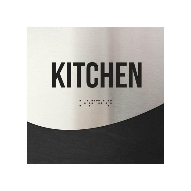 Information signs Wood & Steel Kitchen Door Sign — "Jure" Design