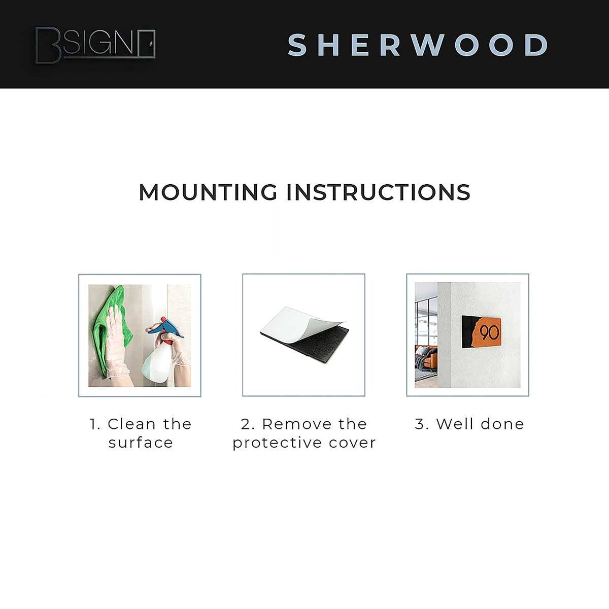 Wooden Signs for Shower Room "Sherwood" Design