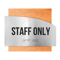 Information signs Wooden Staff Only Sign - "Wave" Design - Photo #5