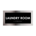 Laundry Room Sign — Stainless Steel Door Sign — "Modern" Design - Photo #1