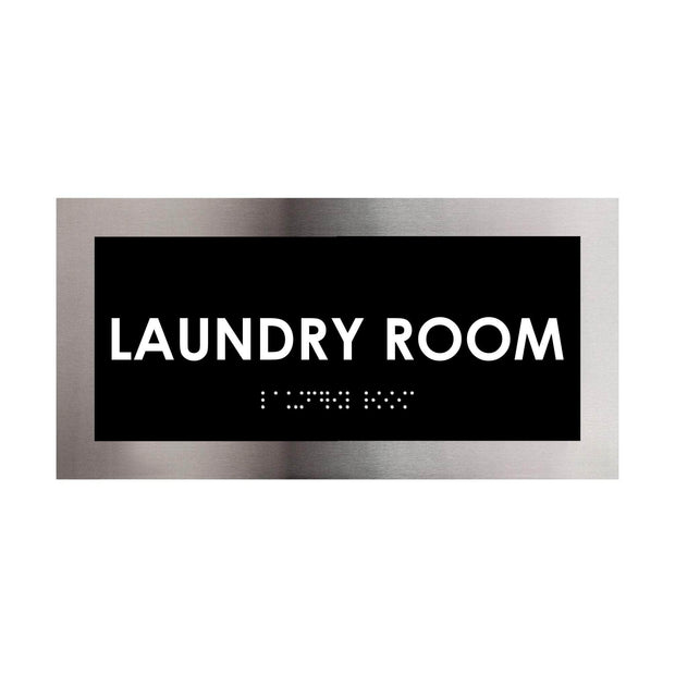 Laundry Room Sign — Stainless Steel Door Sign — "Modern" Design