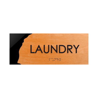 Laundry Room Sign - Custom Wood Door Plate "Sherwood" Design