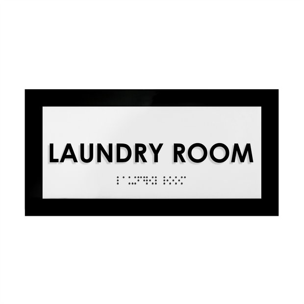 Laundry Room Sign — Acrylic Door Plate — "Simple" Design