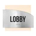 Door Signs Lobby Signs - Stainless Steel & Wood Plate - "Wave" Design - Photo #6