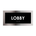 Door Signs Lobby Door Sign - Stainless Steel Plate - "Modern" Design - Photo #1