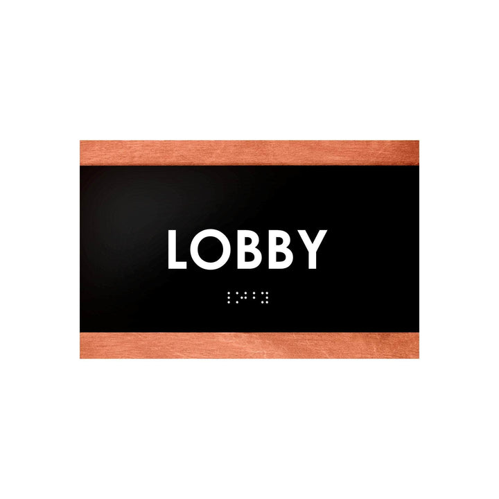 Door Signs Lobby Sign - Wood Door Plate - "Buro" Design